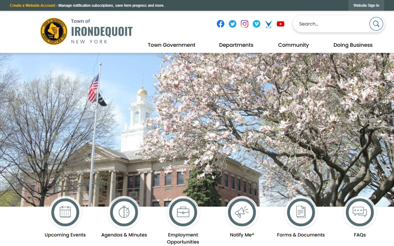 Irondequoit Town Clerk records for genealogy research