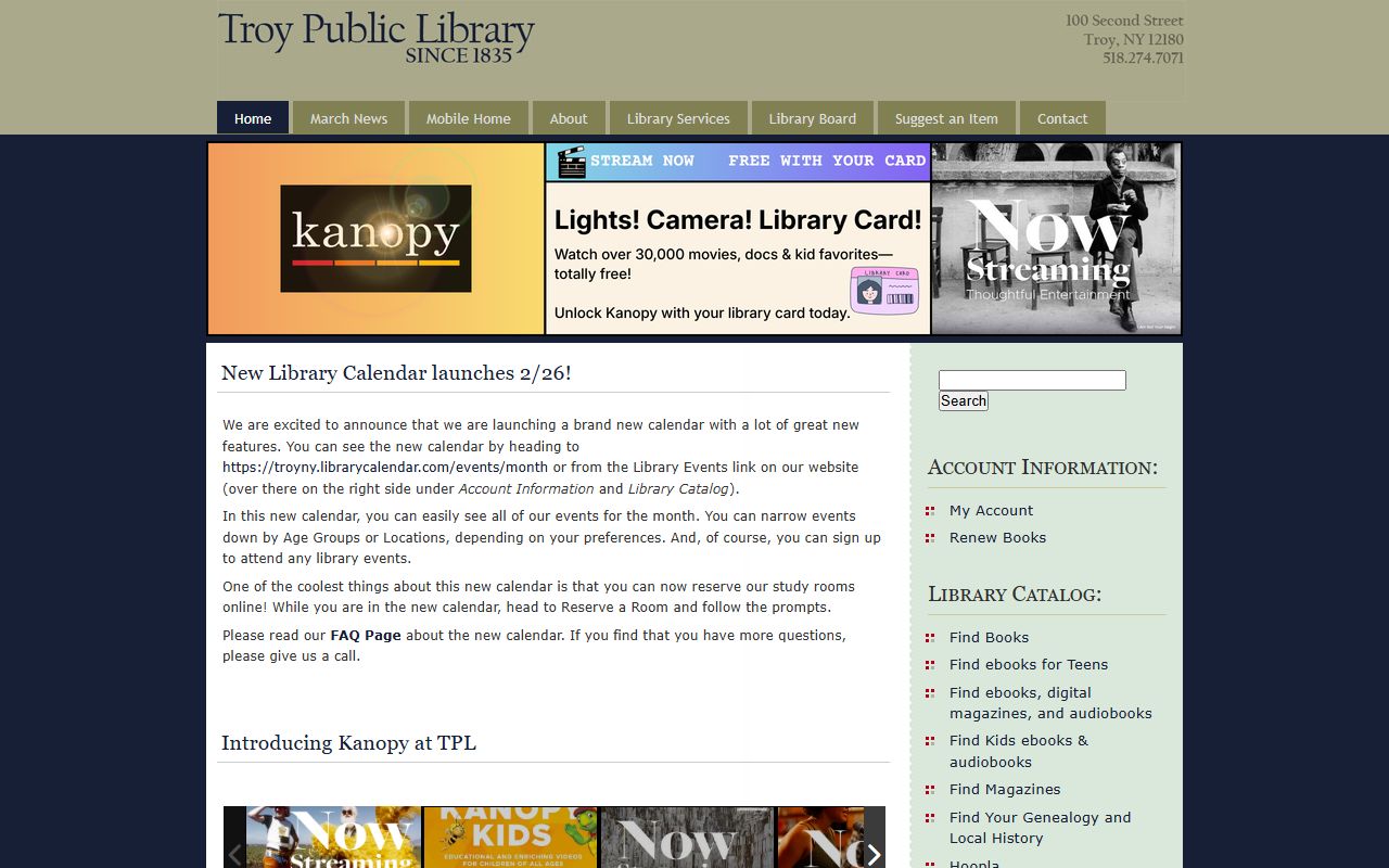 Troy Public Library Troy Room genealogy collections