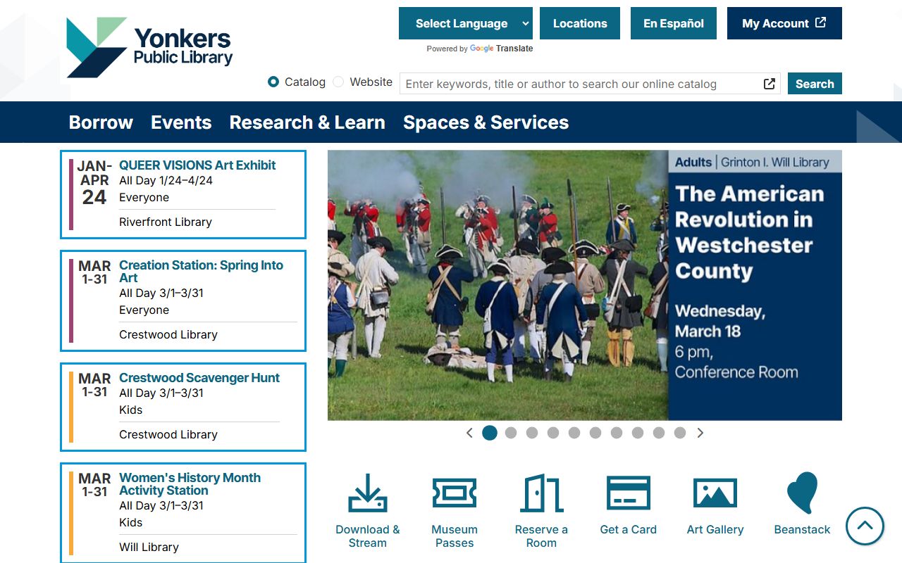 Yonkers Public Library local history and genealogy