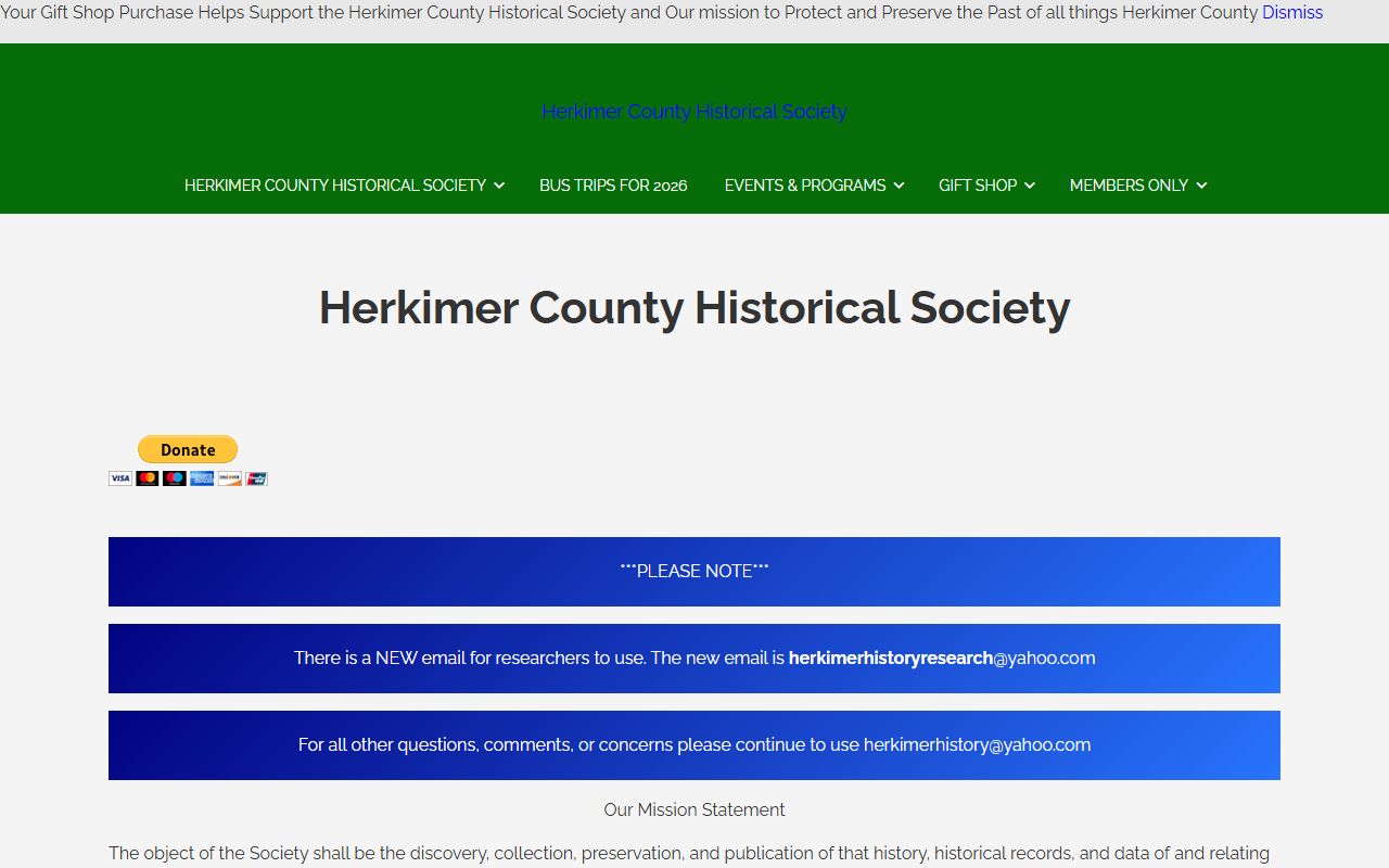 Herkimer County Historical Society genealogy resources