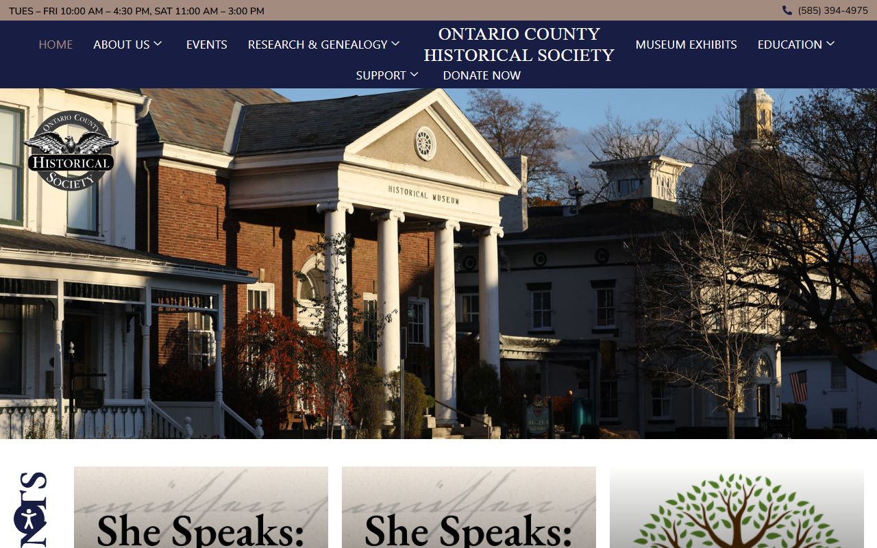 Ontario County Historical Society genealogy resources