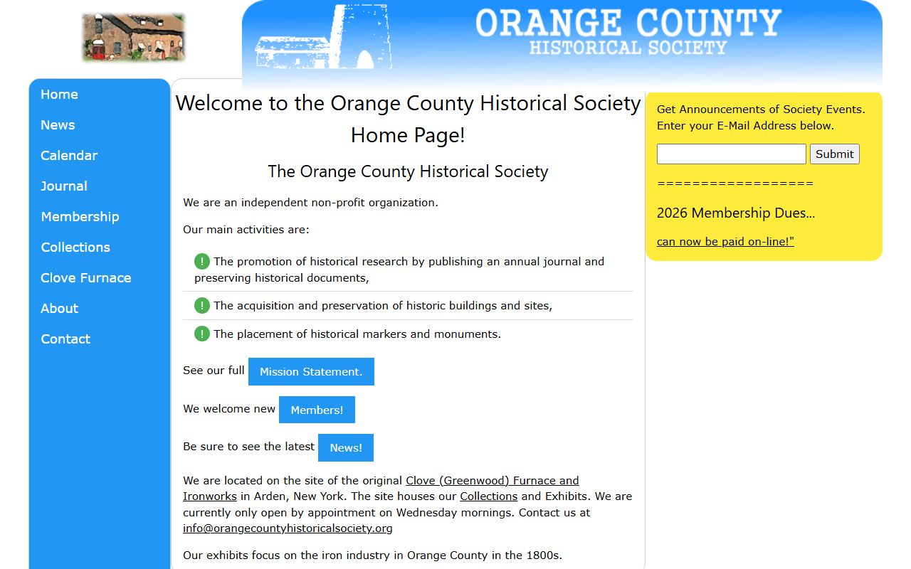 Orange County Historical Society for genealogy resources