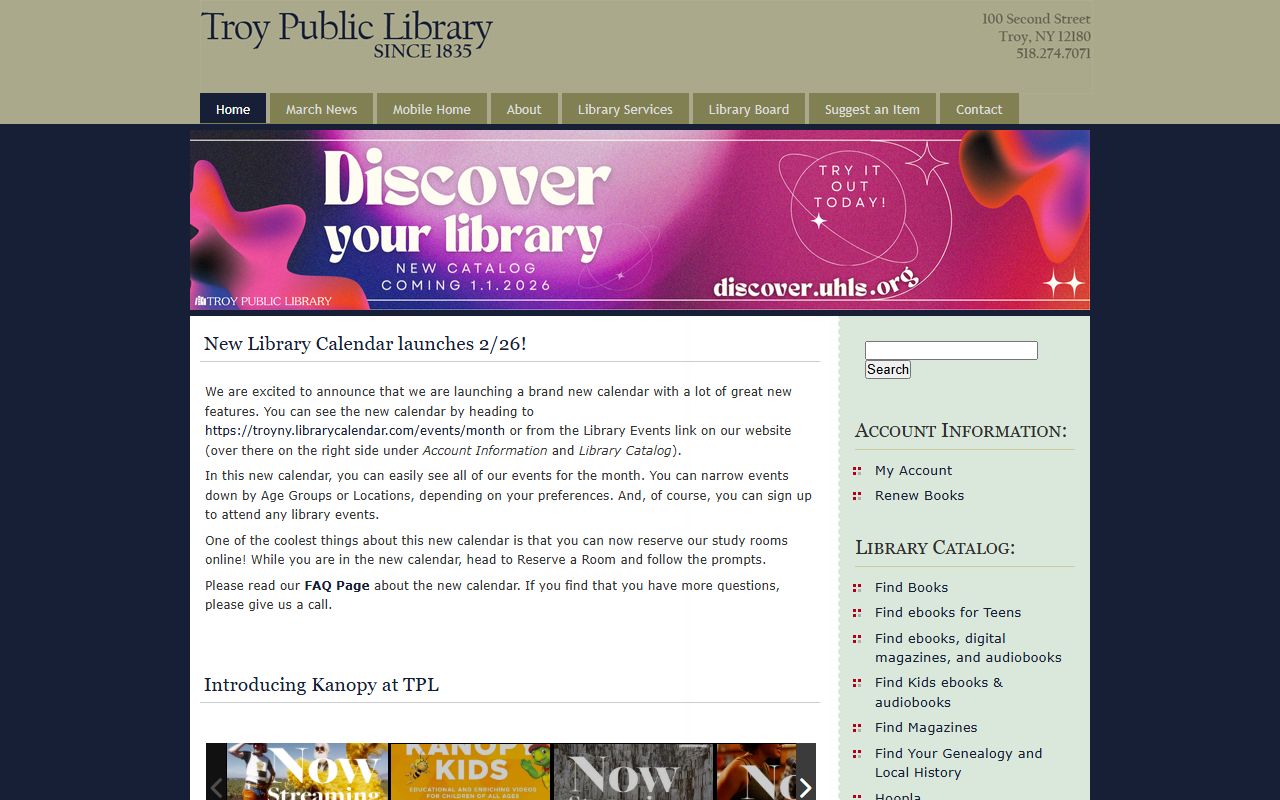 Troy Public Library Troy Room genealogy collection Rensselaer County